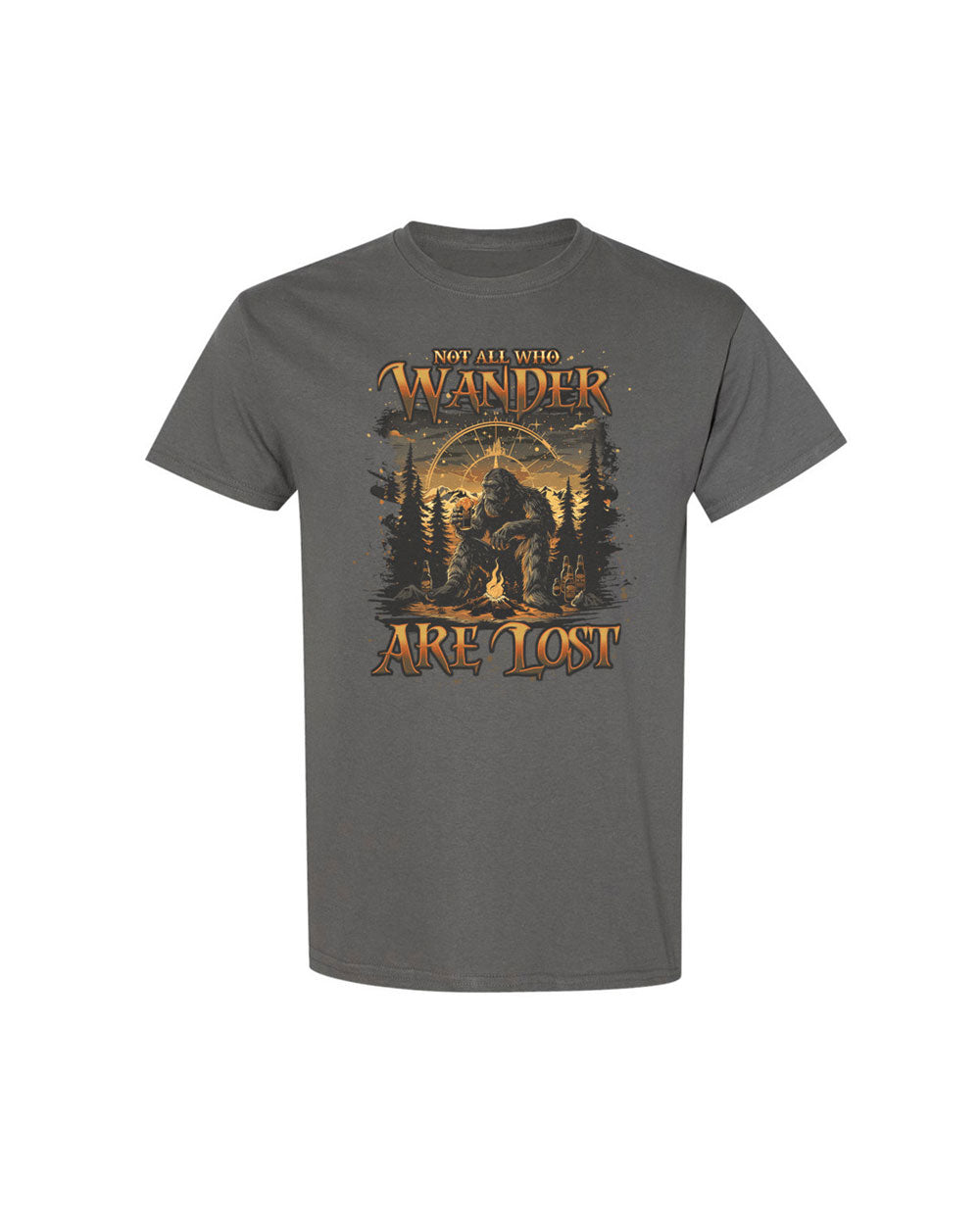 NOT ALL WHO WANDER ARE LOST BIGFOOT COMPASS  COTTON SHIRT    - TLNO2410245