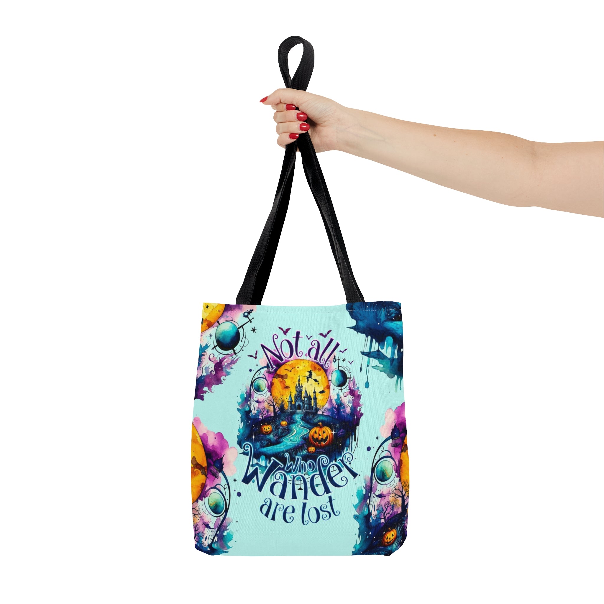 NOT ALL WHO WANDER ARE LOST HALLOWEEN TOTE BAG - TY1008233