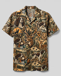 WILDERNESS HUNTING VINTAGE PATCHWORK CAMP SHIRT - TLHN2109267
