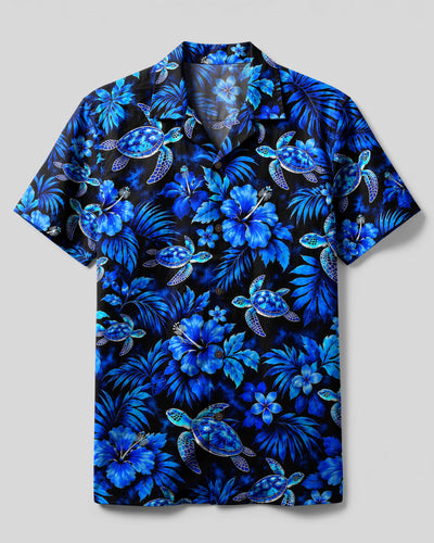 OCEAN BLOOM TURTLES CAMP SHIRT - YHHN2909262