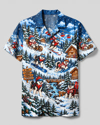 HUSKY WINTER ADVENTURE CAMP SHIRT - YHHN0110262