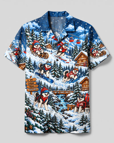 HUSKY WINTER ADVENTURE CAMP SHIRT - YHHN0110262