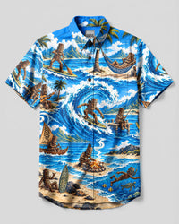 ALOHA TIKI LIFE BUTTON-DOWN COLLAR SHIRT - YHHN2509262