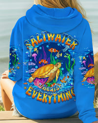 SALTWATER HEALS EVERYTHING TURTLE ALL OVER PRINT  - TLHN0503263