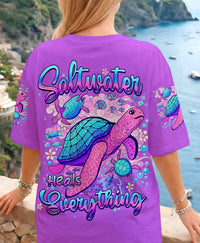 SALTWATER HEALS EVERYTHING TURTLE ALL OVER PRINT  - TLHN1003261