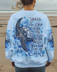 SMELL THE SEA FEEL THE BREEZE TURTLE ALL OVER PRINT - TLNO0402252