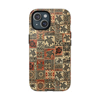 TRIBAL ISLAND TURTLE PATCHWORK MAGNETIC PHONE CASE - TLHG2108261