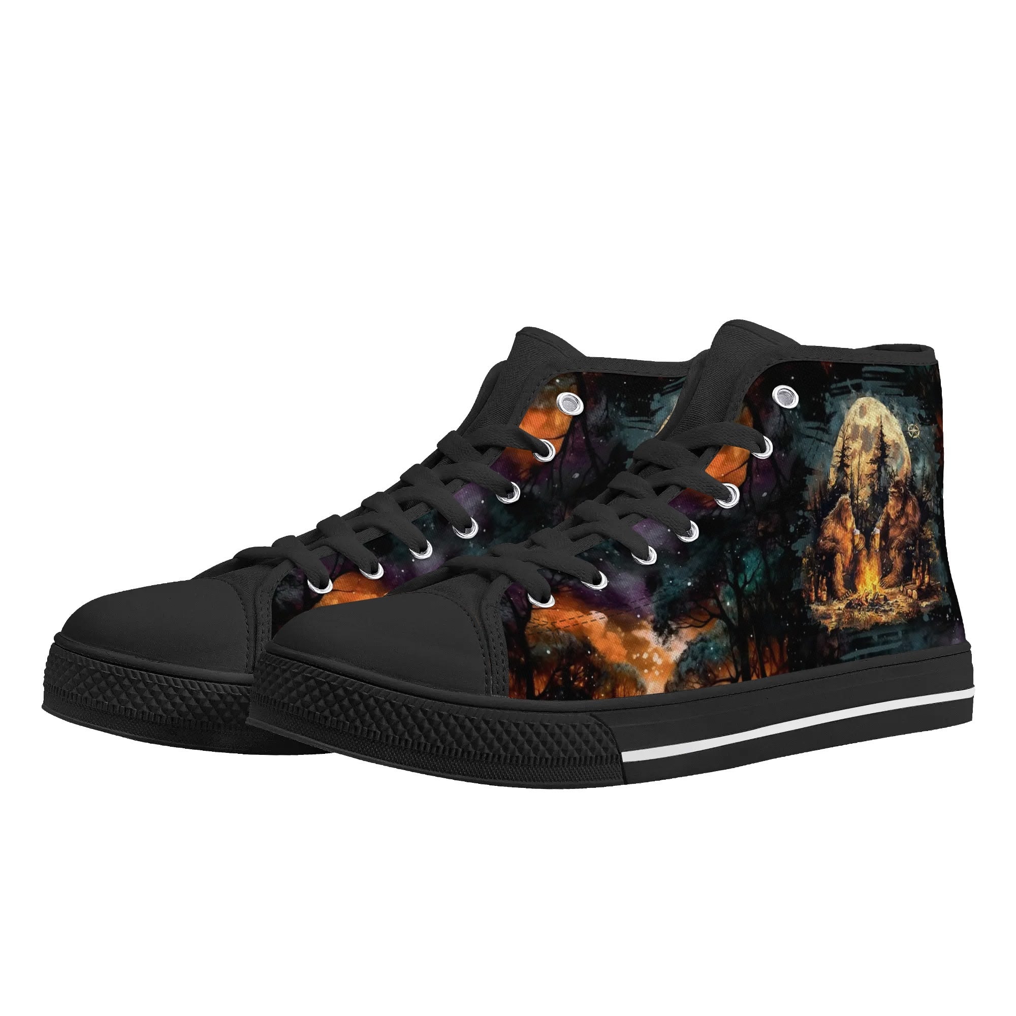 MAKING MEMORIES ONE CAMPFIRE AT A TIME BIGFOOT HIGH TOP CANVAS SHOES - TLNO2409245