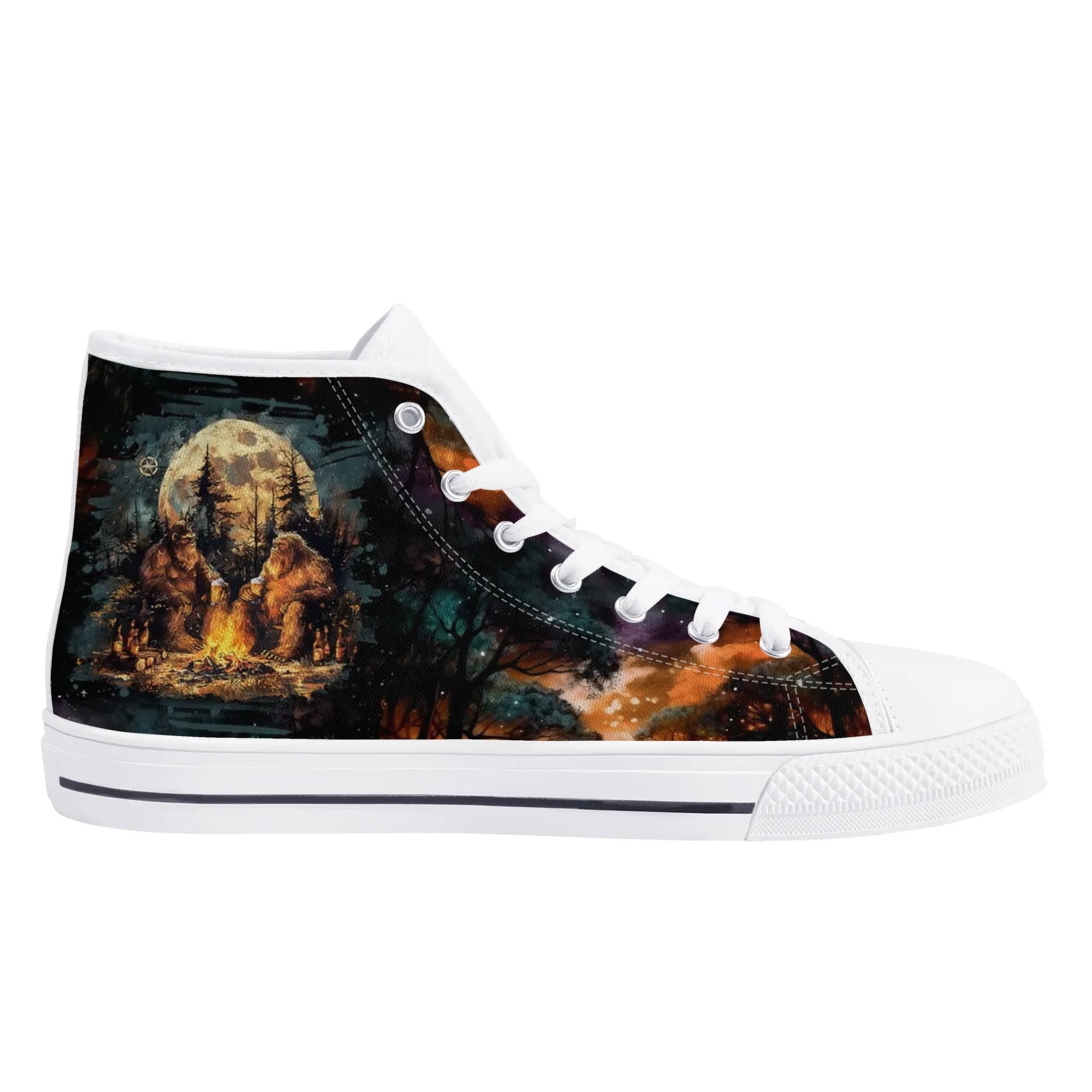 MAKING MEMORIES ONE CAMPFIRE AT A TIME BIGFOOT HIGH TOP CANVAS SHOES - TLNO2409245