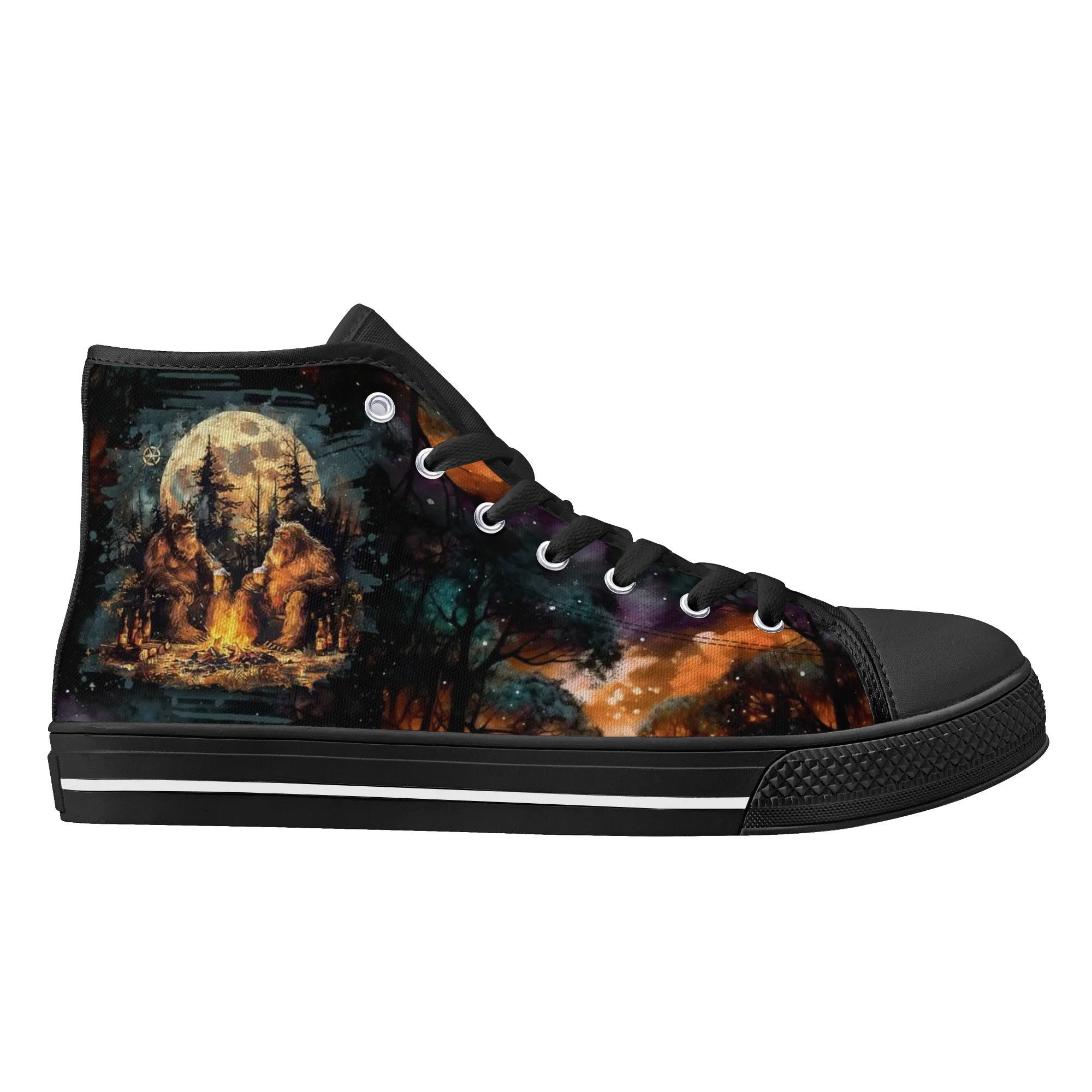 MAKING MEMORIES ONE CAMPFIRE AT A TIME BIGFOOT HIGH TOP CANVAS SHOES - TLNO2409245