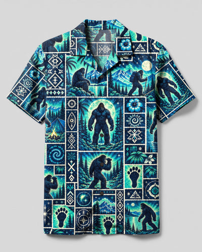 MIDNIGHT BIGFOOT ADVENTURE PATCHWORK CAMP SHIRT - YHHN2209266