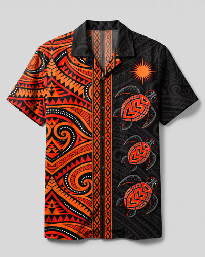 POLYNESIAN TURTLE TRIBAL CAMP SHIRT  - TLHN1409263