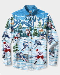 ALPINE ICE HOCKEY LONG SLEEVE BUTTON-DOWN SHIRT - YHHN3009267