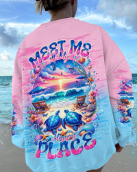 MEET ME AT MY HAPPY PLACE TURTLE ALL OVER PRINT - TLNT1502243
