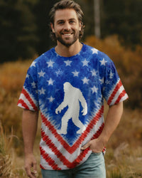 BIGFOOT FLAG RED WHITE & BLUE SWIRL ALL OVER PRINT   - TLTW0302262