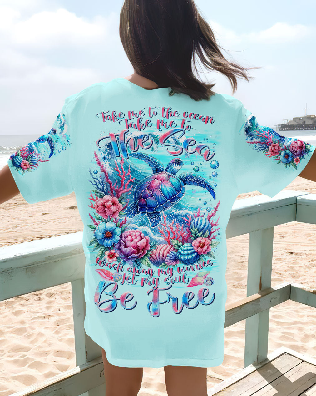 TAKE ME TO THE OCEAN TURTLE ALL OVER PRINT - TLTR1111231