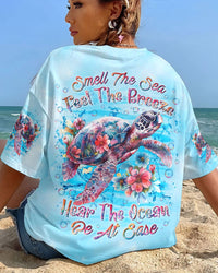 SMELL THE SEA FEEL THE BREEZE TURTLE ALL OVER PRINT - YHLN1408242