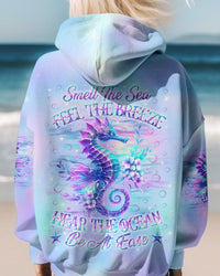 SMELL THE SEA FEEL THE BREEZE SEAHORSE ALL OVER PRINT - YHLN3011234