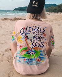 SOME GIRLS ARE JUST BORN FLAMINGO ALL OVER PRINT - TLNO1407231