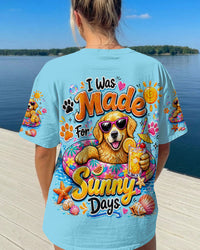 I WAS MADE FOR SUNNY DAYS GOLDEN RETRIEVER DOG ALL OVER PRINT   - TLTW0906261