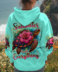 SALTWATER HEALS EVERYTHING TURTLE ALL OVER PRINT - TLNT2711241