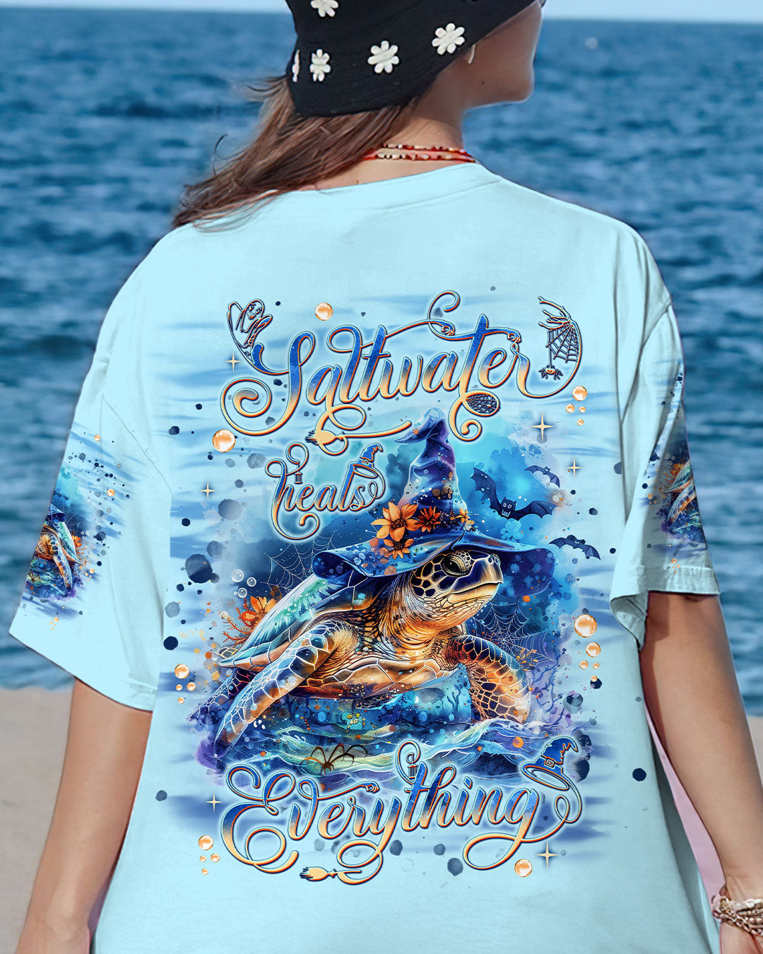 SALTWATER HEALS EVERYTHING TURTLE HALLOWEEN ALL OVER PRINT - TLNT2608244