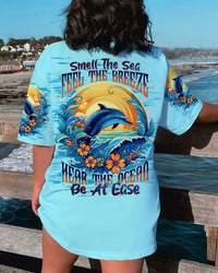 SMELL THE SEA FEEL THE BREEZE DOLPHIN ALL OVER PRINT - TLNT2106233
