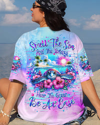 SMELL THE SEA FEEL THE BREEZE TURTLE ALL OVER PRINT - TLTW1307244