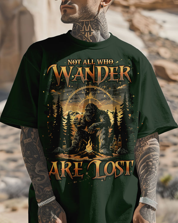 NOT ALL WHO WANDER ARE LOST BIGFOOT COMPASS  COTTON SHIRT    - TLNO2410245