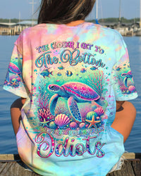 THE CLOSER I GET TO THE BOTTOM TURTLE ALL OVER PRINT - TLTR3107244