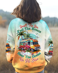 SMELL THE SEA FEEL THE BREEZE FLAMINGO ALL OVER PRINT - TLTW0808231