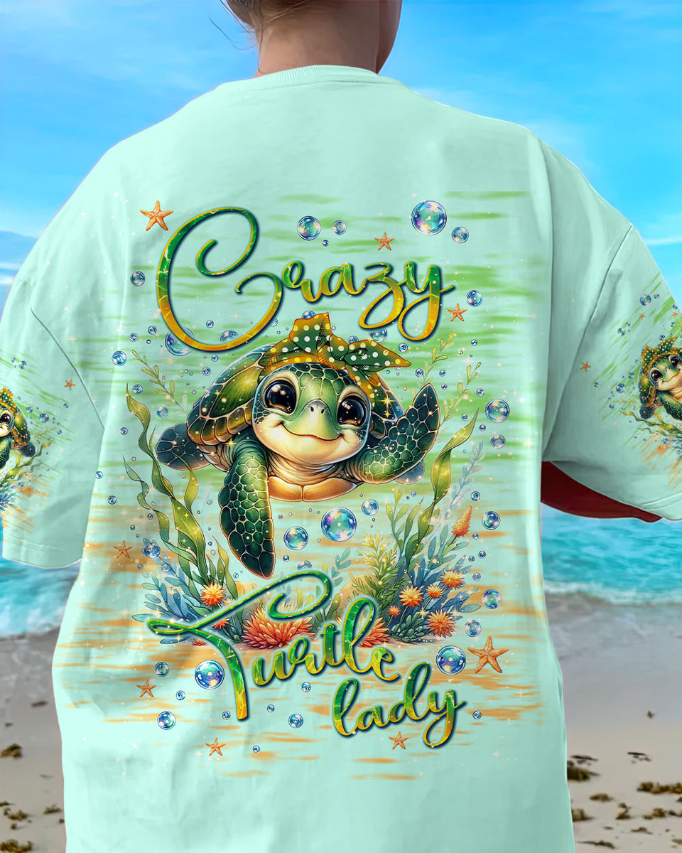 CRAZY TURTLE LADY ALL OVER PRINT - TLNT0904242 – Good in the Woods