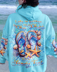 LIFE IS BETTER IN FLIP-FLOPS AND SANDY TOES ALL OVER PRINT - YHHN0803241