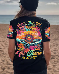 SMELL THE SEA FEEL THE BREEZE COMPASS ALL OVER PRINT - TLTR1306231