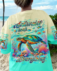 SALTWATER HEALS EVERYTHING TURTLE ALL OVER PRINT - TLNT0208241