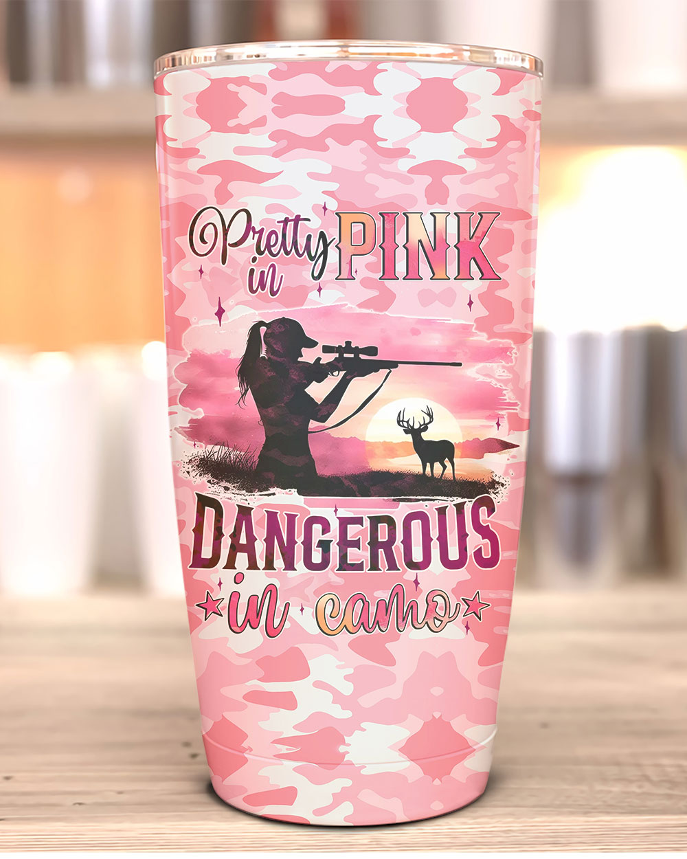 PRETTY IN PINK HUNTING TUMBLER - TYQY0111242