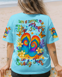 LIFE IS BETTER IN FLIP-FLOPS AND SANDY TOES ALL OVER PRINT   - TLTR1205252