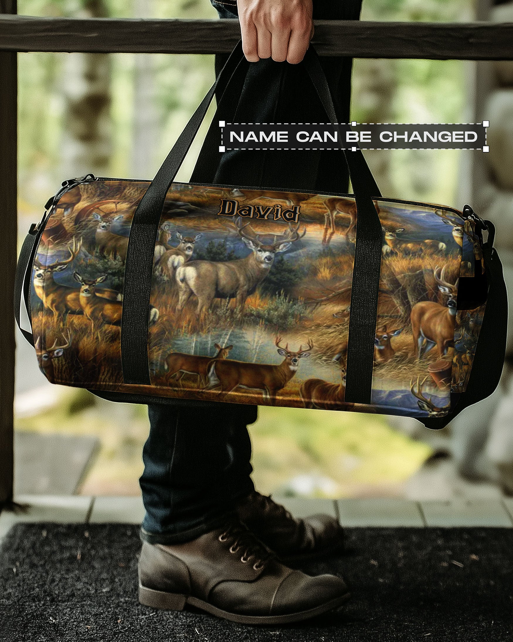DEER PATTERN TRAVELLING BAG - YHHN2508254