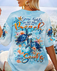 SOME GIRLS ARE JUST BORN TURTLE ALL OVER PRINT - TLTR1608243