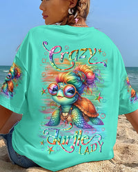 CRAZY TURTLE LADY ALL OVER PRINT - YHLN2406242
