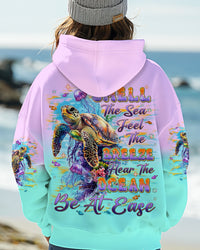 SMELL THE SEA FEEL THE BREEZE TURTLE ALL OVER PRINT - TLNT1802251