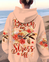 BEACH ON STRESS OFF TURTLE ALL OVER PRINT - TLTW2109231