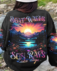 BOAT WAVES SUN RAYS LAKE DAYS ALL OVER PRINT - TLNT1810231
