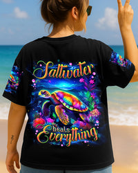 SALTWATER HEALS EVERYTHING TURTLE ALL OVER PRINT  - TLNT2105251