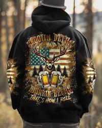 SHOOTING DEERS AND DRINKING BEERS ALL OVER PRINT - TLTR0901253