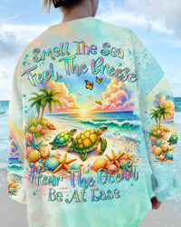 SMELL THE SEA FEEL THE BREEZE TURTLE ALL OVER PRINT - TLTR1901243