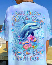 SMELL THE SEA FEEL THE BREEZE DOLPHIN ALL OVER PRINT - YHLN2606244