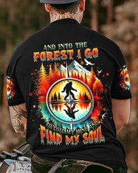 AND INTO THE FOREST I GO BIGFOOT COMPASS ALL OVER PRINT   - TLNT1303251