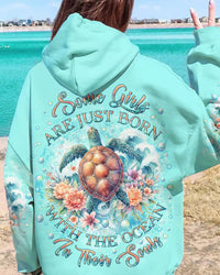 SOME GIRLS ARE JUST BORN TURLTE ALL OVER PRINT - YHLT2911233