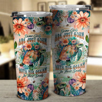 SOME GIRLS ARE JUST BORN TURLTE WATERCOLOR TUMBLER - TLNT1104243